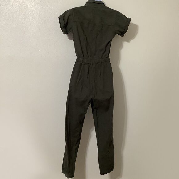 The Normal Brand Grunge Gorpcore Cotton Military Green Utility Jumpsuit XS - Picture 7 of 12